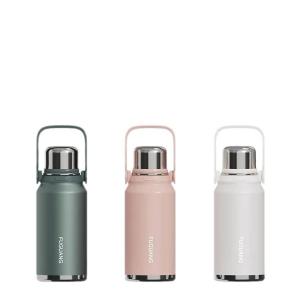 Quality Portable Large Capacity Double Wall Stainless Steel Water Bottle With Handle Insulated Vacuum Sports Water Bottle Pot 900/1200/1500ML wholesale