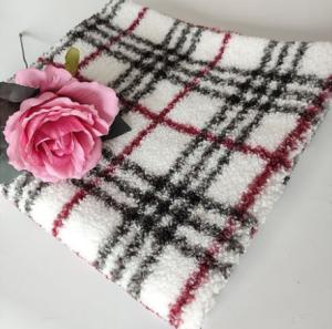 Quality 100% Polyester Plaid Printed Sherpa Fabric For Blanket Toys Garment Classic Style wholesale