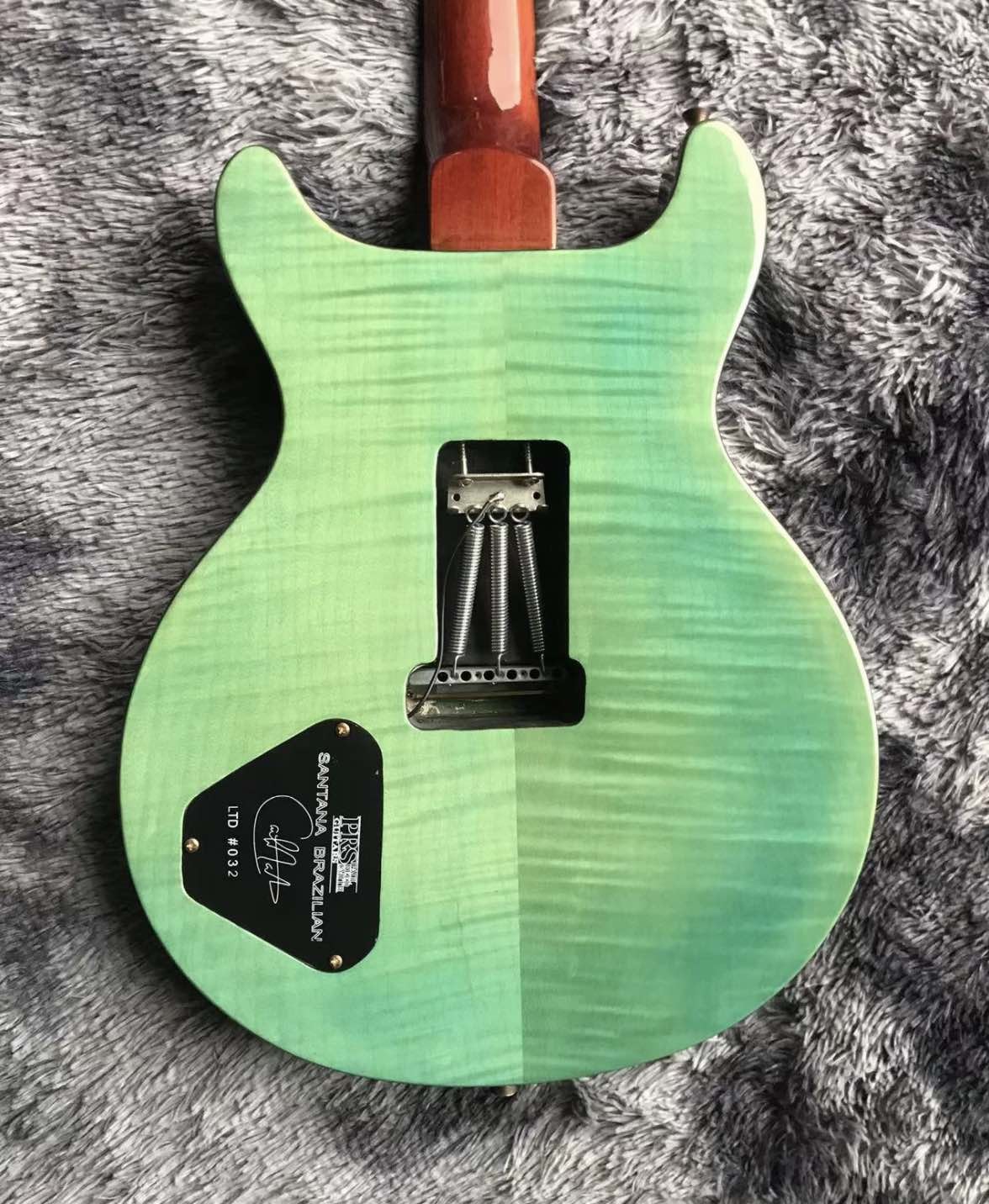Custom PR Custom Electric Guitar Tiger Flamed Maple Top Shells Wrap The Edges