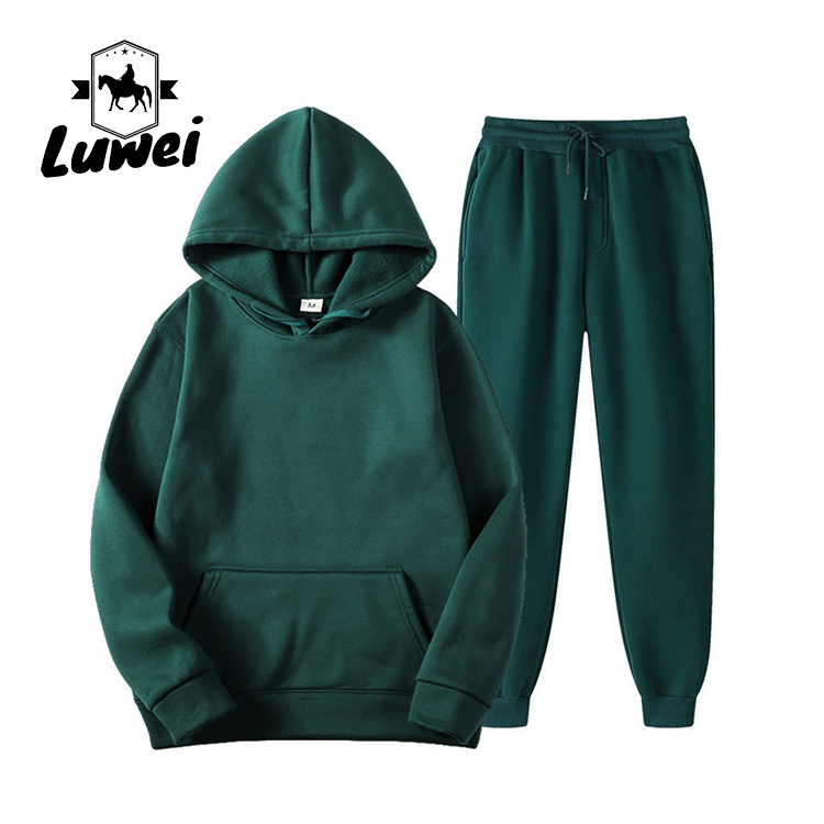 Custom Felpe Con Cappuccio Bluzy Bulk Premium Blank Oversized Cut And Sew Heavy Sweatpants And Hoodie Set