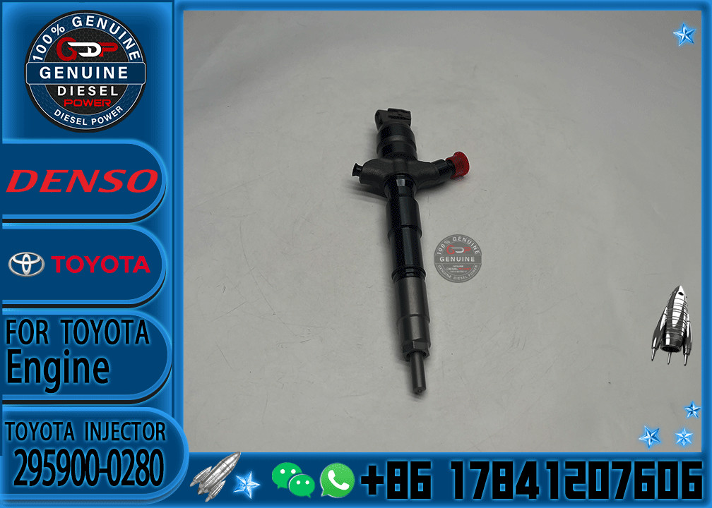 Fuel Injector 295900-0210 295900-0280 23670-30450 For Toyota Hilux 2KD-FTV Common Rail Injector 23670-30450