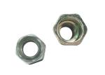 Carbon Steel Hardware Nuts Bolts Flat Head M6 x 18 Hex Rivet Nut Yellow Zinc