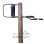 outdoor exercise equipment park wood outdoor waist and back massager