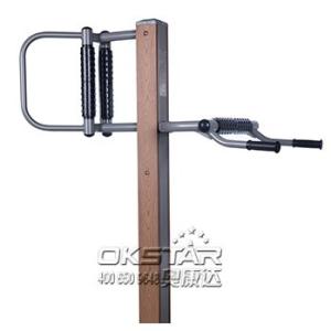 Quality china outdoor park gym equipment wood outdoor back stretching device wholesale
