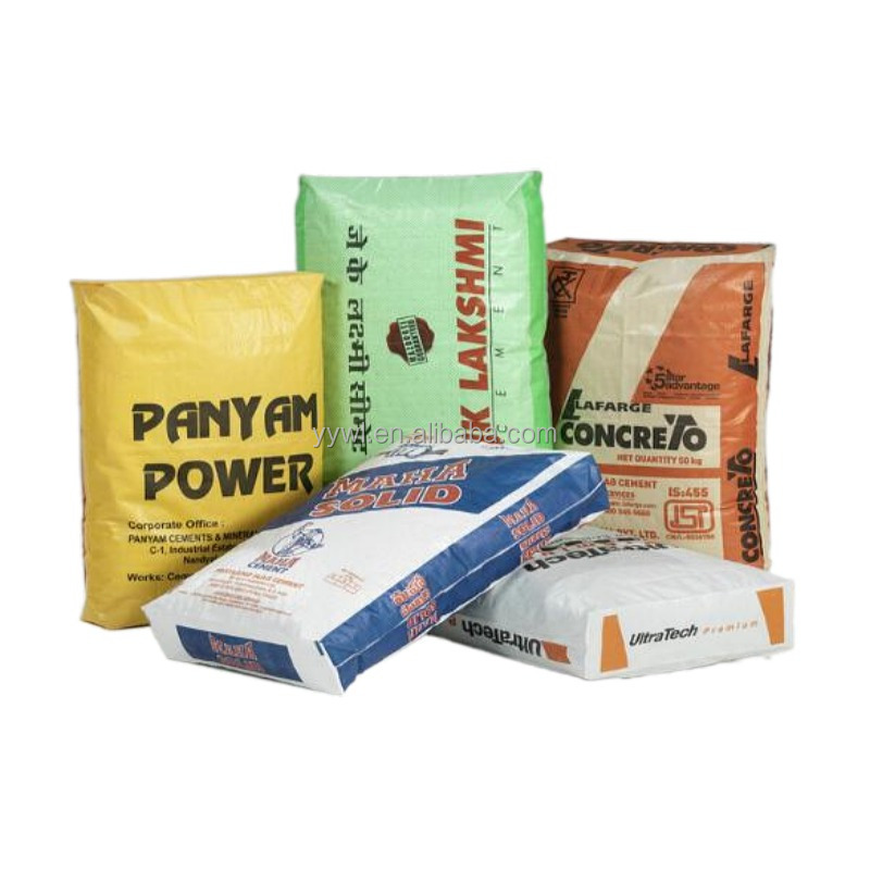 Custom 50 kg Laminated PP Woven WPP Valve Cement Packaging Sacks Heavy Duty Sack 50kg