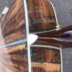 Real Abalone Inlay 41 Inch Koa Wood Round Body Classic Acoustic Guitar Free