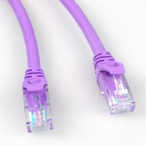 Quality Rj45 Purple Cat6a Patch Cord HDPE Insulation For Network LED Display wholesale