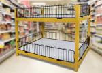 Two Layer Supermarket Display Shelving Supermarket Promotion Table With Storage