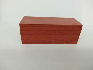 Quality Reddish Brown Rectangle Wood Finish Aluminium Profiles , Standard Aluminum Extrusion wholesale