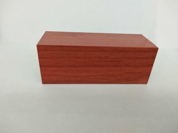 Reddish Brown Rectangle Wood Finish Aluminium Profiles , Standard Aluminum