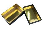 Black Rigid Cap Top Lid And Base Boxes Paper Packaging For Men'S Leather Belts