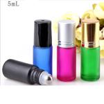 Essential Oil Frosted Glass Roller Bottles 4ml 6ml 8ml 10ml With Stainless Steel