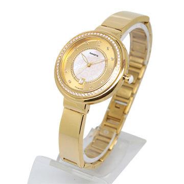 IP Gold Plating Fashion Ladies Fashion Watches , jewelry wrist watch Diamonds 34