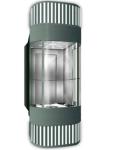 Square Glass Residential Panoramic Elevator 6 Persons Gearless Motor Lift