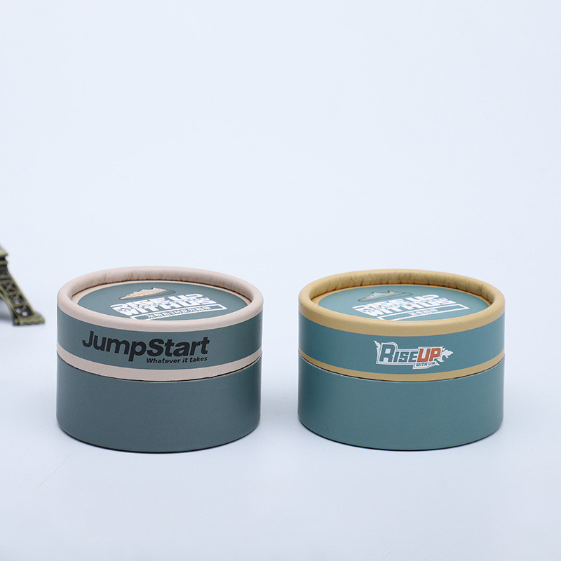 Coffee Tea Cardboard Cylinder Packaging OEM Gold Stamping