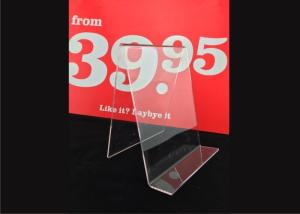 Quality Custom Clear Acrylic Sign Holder , Acrylic Menu Poster Holders For Display wholesale