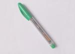 Transparent plastic banner gel ink pen in red or blue with 180mmX68mm size color
