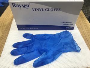 Quality Blue Color Disposable Food Contact Gloves / Restaurant Disposable Food Safe Gloves wholesale
