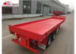 2 Axles 30ft 30Ton Flatbed Semi Trailer Leaf Spring Suspension 12R22.5 Tire