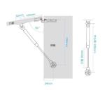 Industrial Grade Cabinet Lift System Extended Length of 250mm