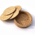 HOT SALE 4'' Round Cork Coaster Set of 4 With Holder Cork for Bar or Home