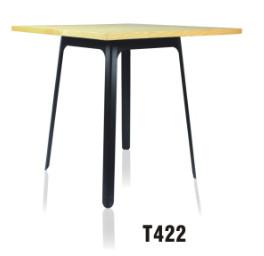 Quality America style solid wood square dining table with steel leg wholesale