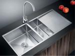 900mm Double Undermount Sink Vertically Horizontally Industrial Stainless Steel
