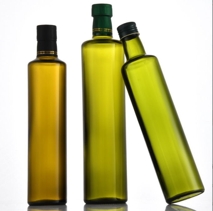 Acid Etch Clear Glass Bottle for Cooking 50ml 100ml 250ml Cylindrical Surface Handling