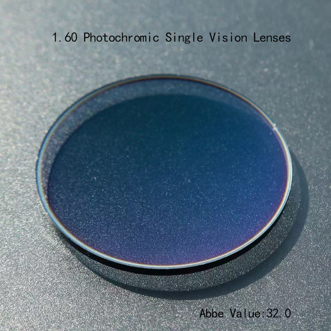 1.60 Photochromic Anti Glare Lenses HMC AR Coating Ophthalmic Lenses For Block EMI
