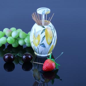 Quality Simple Fashion Fruit Pattern Plastic Toothpick Holder wholesale