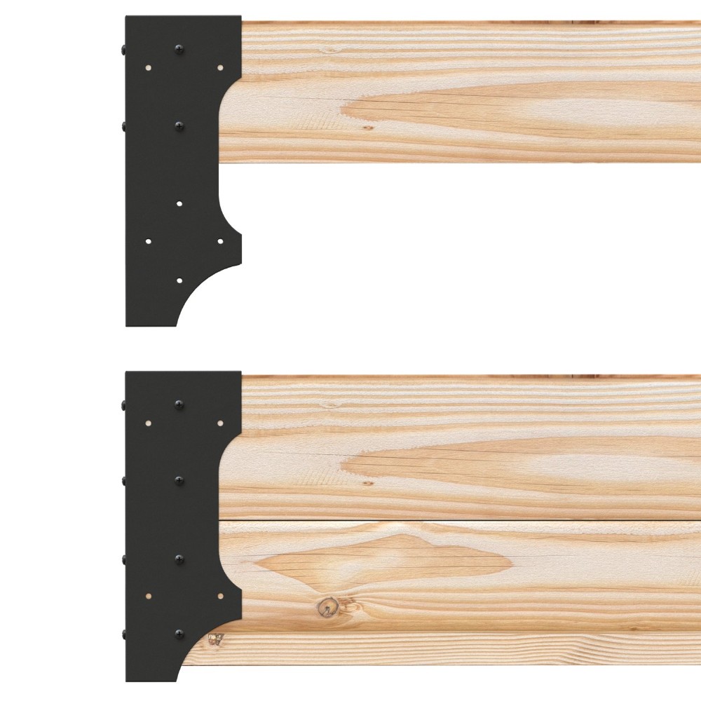 Sturdy Plant-Container Corner Brackets for Raised Garden Bed Customizable Construction