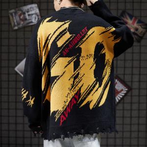 Quality Plus Size Ripped Crewneck Pullover Sweatshirt Frayed Trim wholesale
