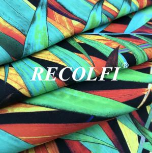 Quality Recycled Floral Print Fabric , Four Way Stretch Fabric For Texworld Usa Swim Sports wholesale