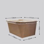 Disposable Kraft Paper Fast Food Box Machine Square Light Food Take Away CHW