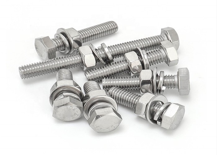 M8 Sliver Galvanized Hex Head Screws 5.8 Carbon Steel Bolts