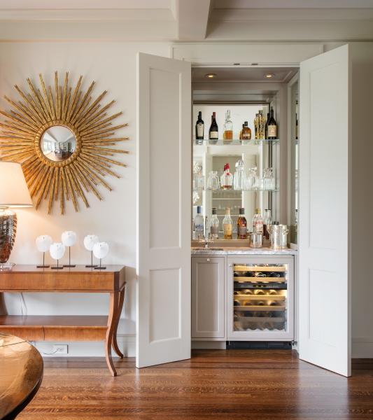 Wood Style PANEL Wine Bar Display for Living Room Luxury Home Furniture Modern
