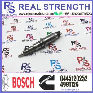 Quality Genuine Engine QSB 5.9 fuel Injector 4981126 0445120252 for cummins wholesale