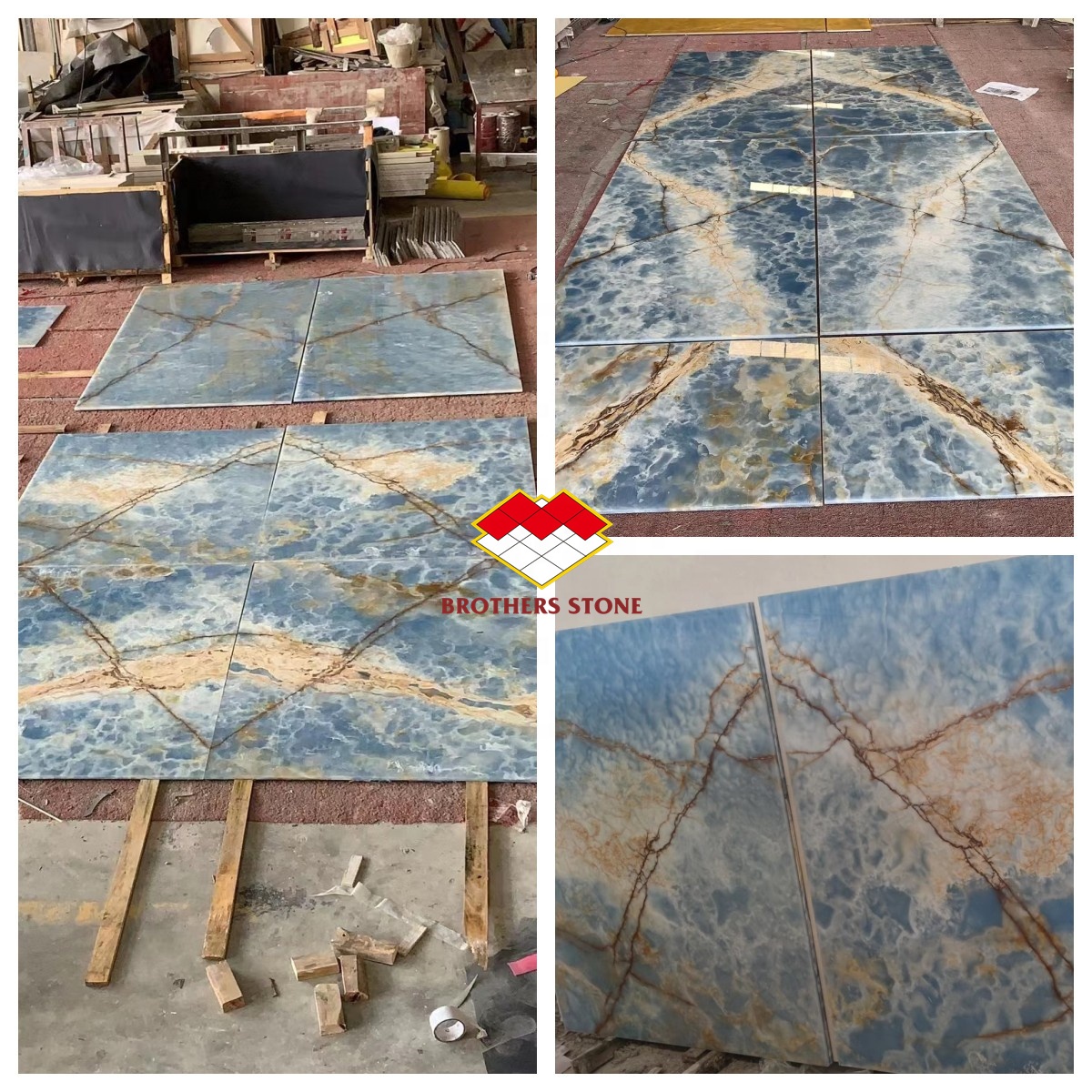 Modern Design Blue Bell Palissandro Elba Blue Marble Tiles with ODM/OEM Acceptable