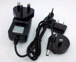 12V 2A exchangeable UK AUS USA EU AC plug 2M cable 18AWG cable LED light box