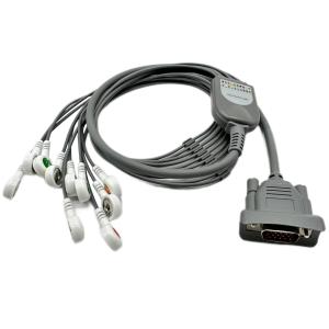 Quality 10 Lead ECG Holter Cable Snap Connector Compatible Beijing Meigaoyi MGY-02 wholesale