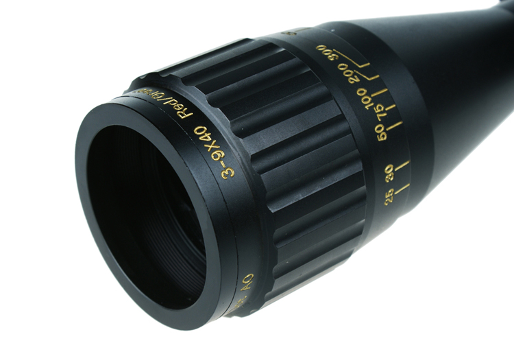 Red and Green Illuminated 3-9X40AOME Scope for Long Distance Hunting 340mm Length