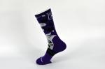 Mens Knee High Black Athletic Basketball Socks Dry Sweat Absorbent Material