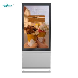 Quality 43 inch Silver AD Board Outdoor Fanless Vertical Digital Totem wholesale