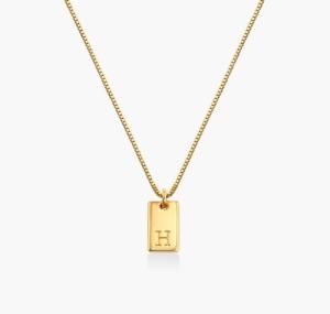 Quality Baguette 18K Gold Filled Pendant Personal Handmade Brass Pendant Necklace wholesale