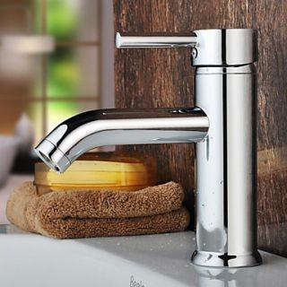 Home Ceramic Basin Faucet Single Hole Bathroom Sink Faucet Chrome Finish , HN