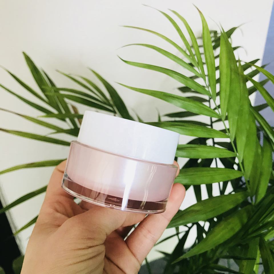 Round Double Wall Luxury Cosmetic Facial Cream Container 20G Acrylic Packaging Jar