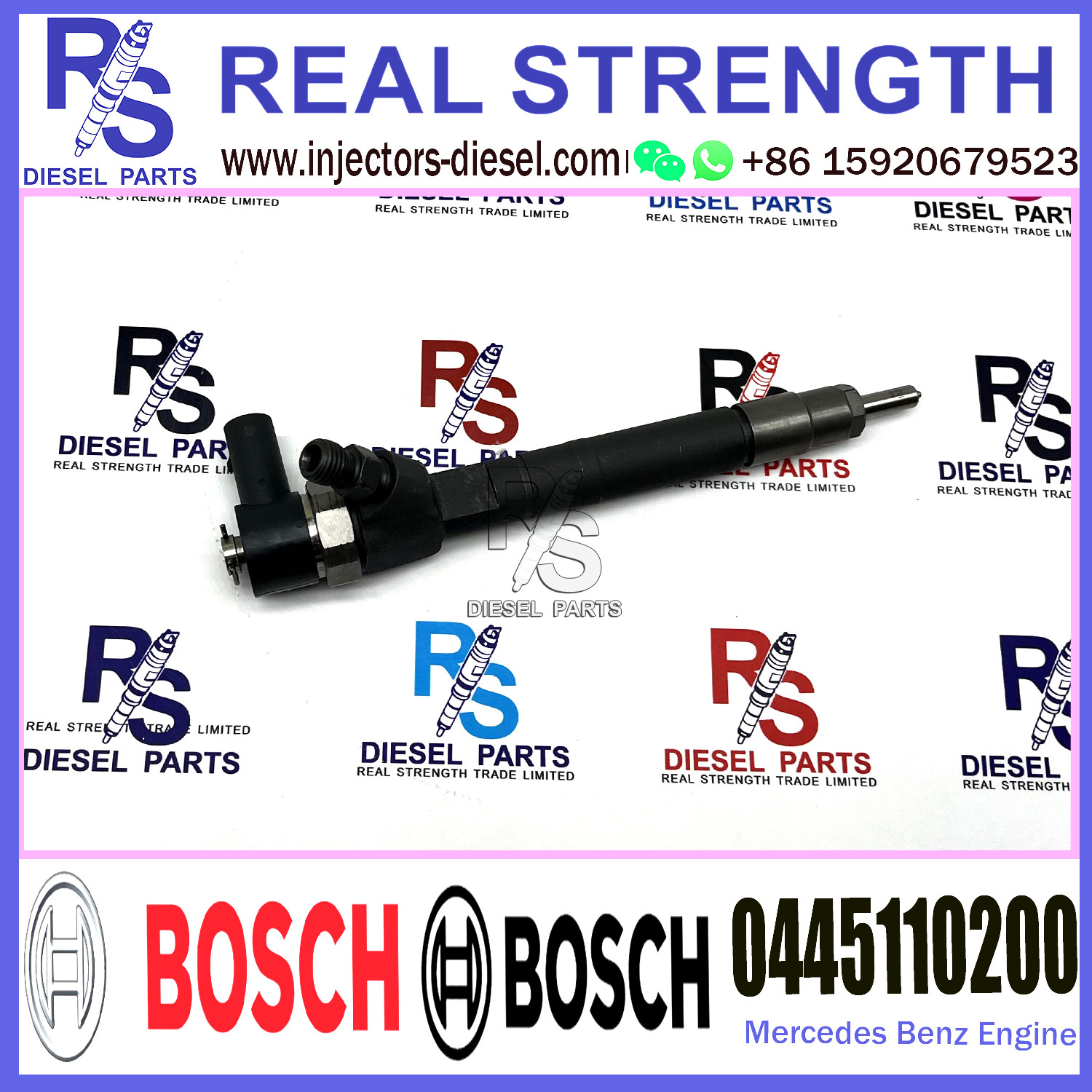 Diesel Fuel Common Rail Injector 0445110200 A6110701387 A6110701787 A611070178780 For Mercedes-Benz 2.2CDi/2.7CDi Engine