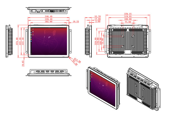 15-Inch Linux Touch Display for Industrial HMI and Factory Automation
