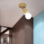 Nordic Modern Wood Square Ceiling Lights for Living Room Kitchen Porch Aisle
