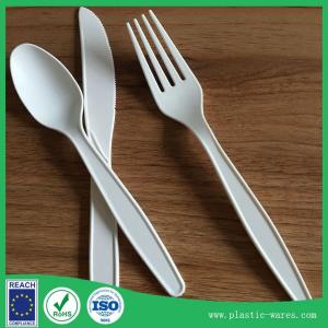 Quality white color corn starch biodegradable disposable dinner knife, spoon, fork wholesale